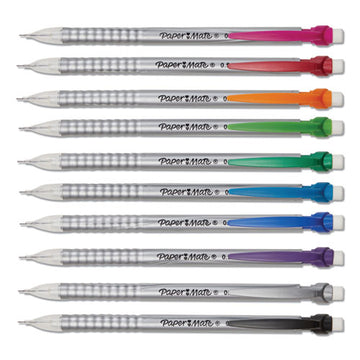 Paper Mate® Write Bros Mechanical Pencil, 0.5 Mm, Hb (#2), Black Lead, Silver Barrel With Assorted Clip Colors, 24-pack freeshipping - TVN Wholesale